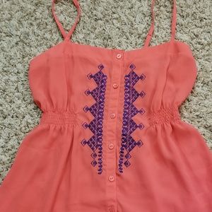 Tank with embroidery